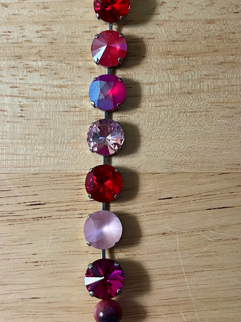 Sabika Pink and Red Crystal Bracelet